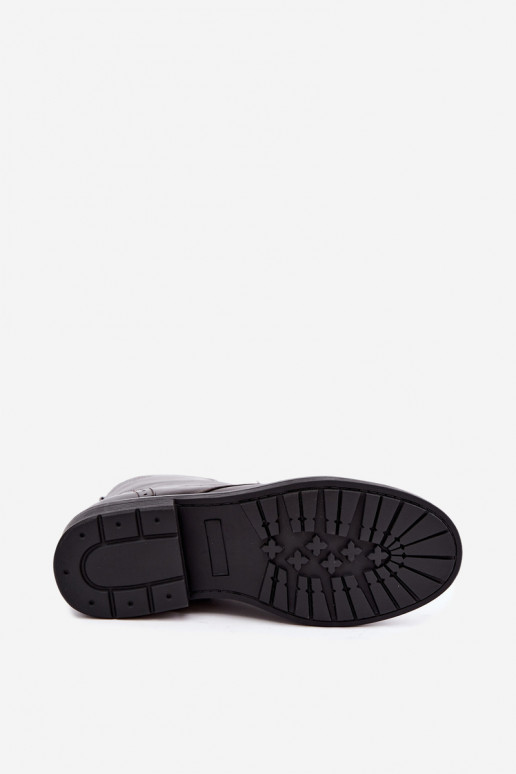 Botines aislados para mujer con tacones anchos Medicine RIN16-OBD426-88X, marrón oscuro