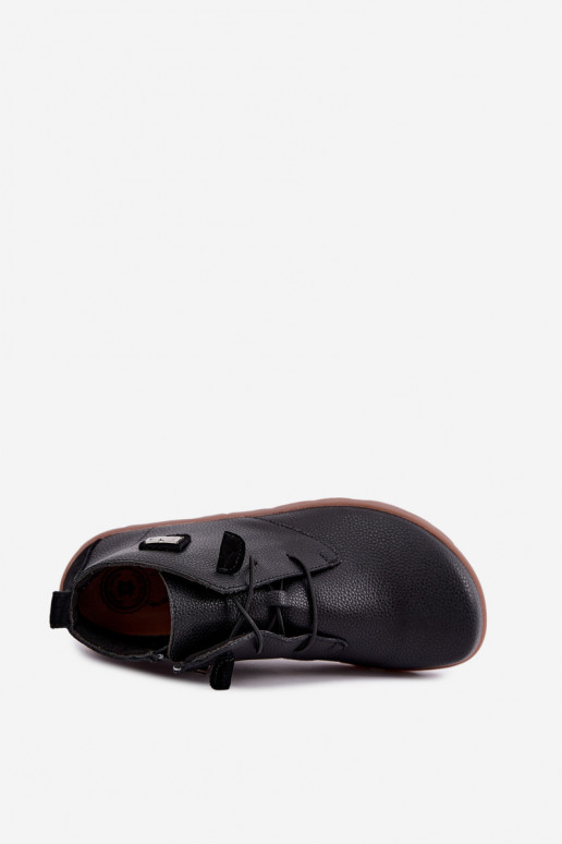 Zapatos de cuero para mujer Barefoot, negros Sireya
