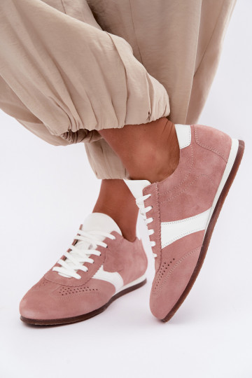 Zapatillas modelo zapatos.Activadoturalnego de gamuzau Zazoo N1412 color rosa