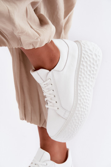 Piel Zapatillas modelo zapatos. con una plataforma Zazoo N1000S4 el color blanco