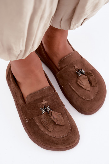 Mocasines de ante sintético Barefoot Zazoo 10220, marrón