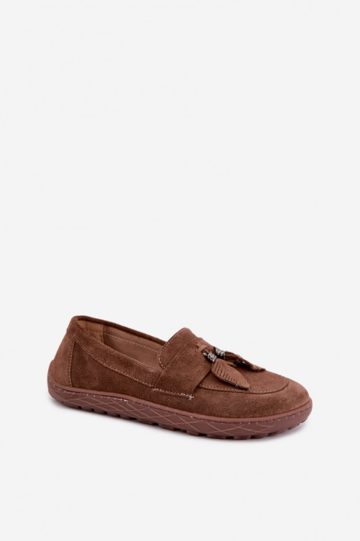 Mocasines de ante sintético Barefoot Zazoo 10220, marrón