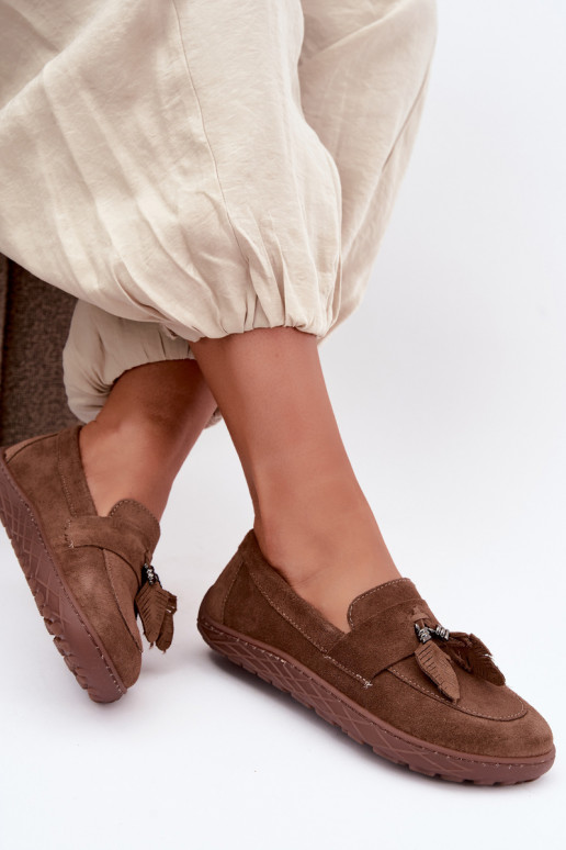 Mocasines de ante sintético Barefoot Zazoo 10220, marrón