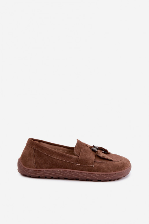 Mocasines de ante sintético Barefoot Zazoo 10220, marrón