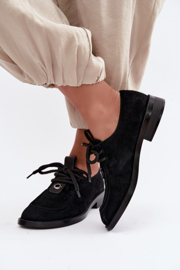 Zapatos de mujer barefoot de ante sintético D&A CR62-3460 color negro