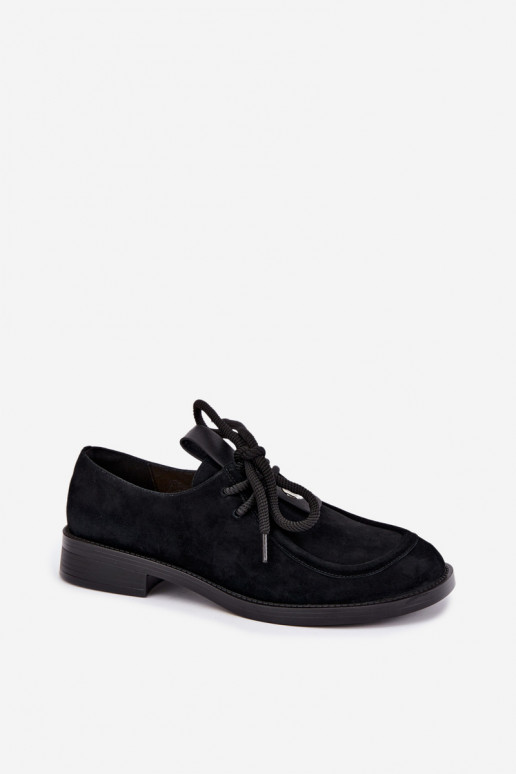 Zapatos de mujer barefoot de ante sintético D&A CR62-3460 color negro