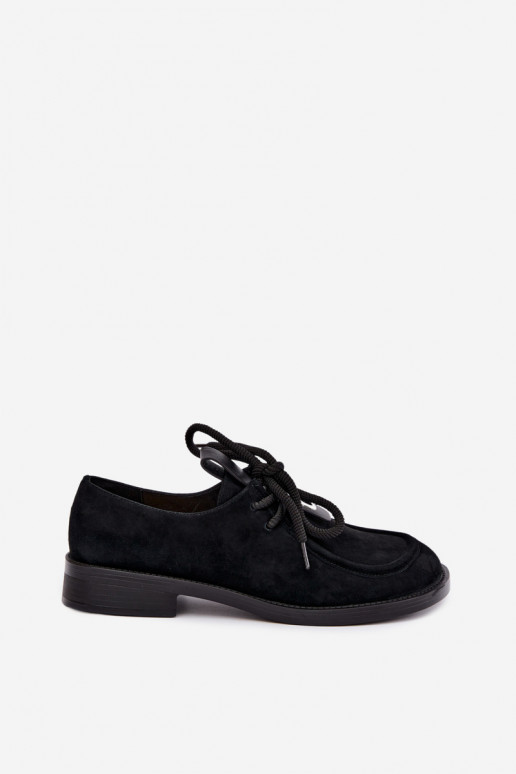Zapatos de mujer barefoot de ante sintético D&A CR62-3460 color negro