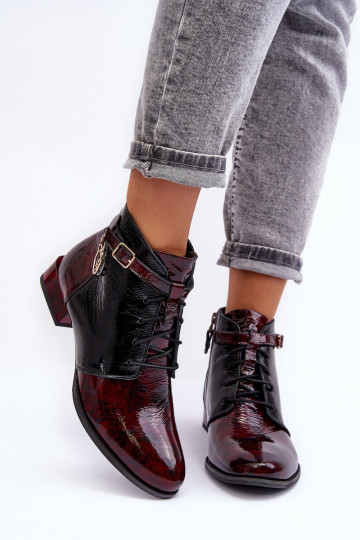 Botines de mujer burdeos Avalynė Tai turiciejka 5743A-23