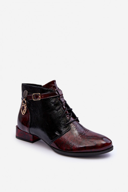 Botines de mujer burdeos Avalynė Tai turiciejka 5743A-23