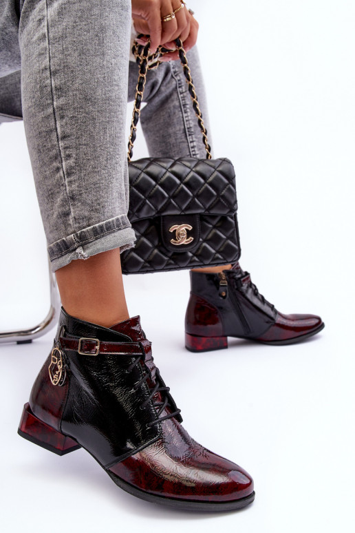Botines de mujer burdeos Avalynė Tai turiciejka 5743A-23