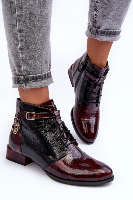 Botines de mujer burdeos Avalynė Tai turiciejka 5743A-23