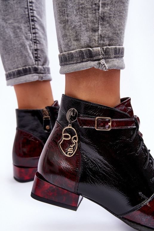 Botines de mujer burdeos Avalynė Tai turiciejka 5743A-23