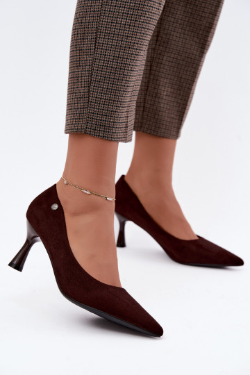 Zapatos de tacón Vinceza 62323 color chocolate 2