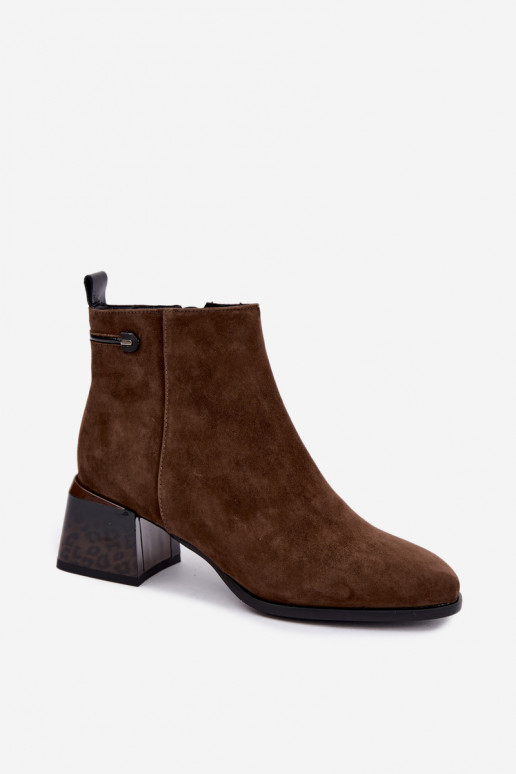 Botines Lurelia de ante sintético marrón