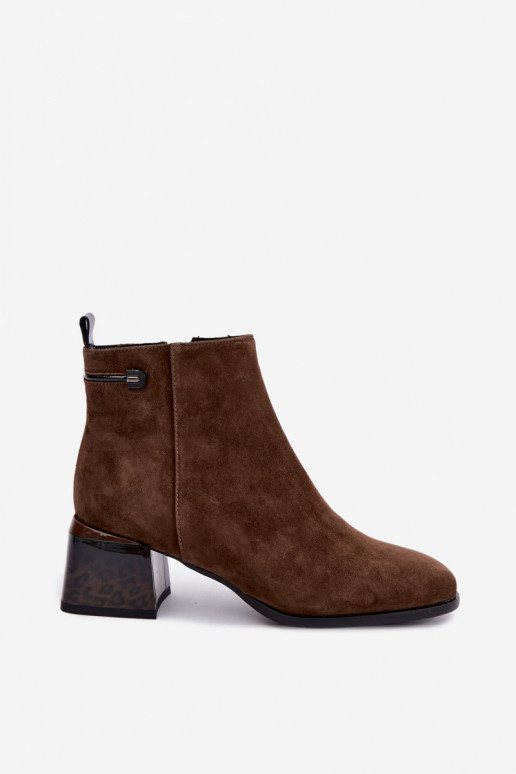 Botines Lurelia de ante sintético marrón