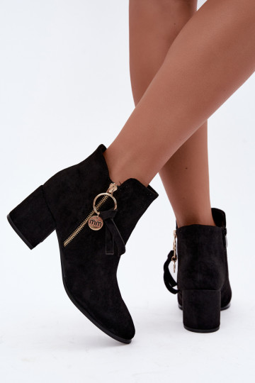 Botines Imara negros con tacón 2