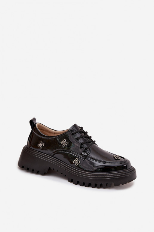 Zapatos de mujer de charol con hebillas en negro Artiker 57C0333