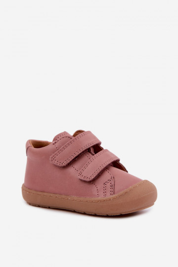 Zapatos de cuero para niños rosa oscuro Barefoot Froddo G2130328-6