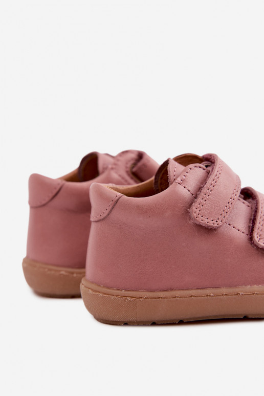Zapatos de cuero para niños rosa oscuro Barefoot Froddo G2130328-6