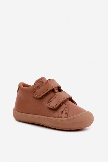 Zapatos de cuero para niños marrones Barefoot Froddo G2130328-2