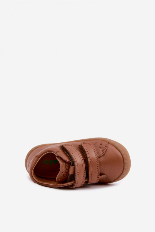 Zapatos de cuero para niños marrones Barefoot Froddo G2130328-2
