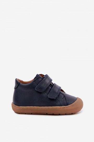 Zapatos de cuero para niños azul oscuro Barefoot Froddo G2130328 2