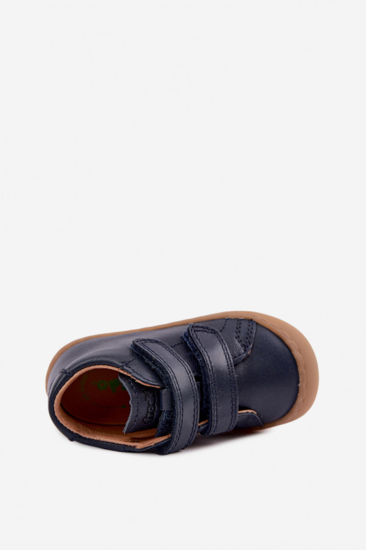 Zapatos de cuero para niños azul oscuro Barefoot Froddo G2130328