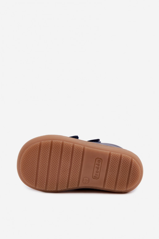 Zapatos de cuero para niños azul oscuro Barefoot Froddo G2130328