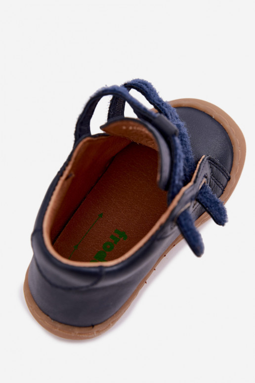Zapatos de cuero para niños azul oscuro Barefoot Froddo G2130328