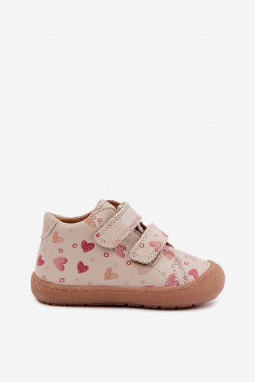 Zapatos de cuero para niños color arena Barefoot Froddo G2130328-64 2