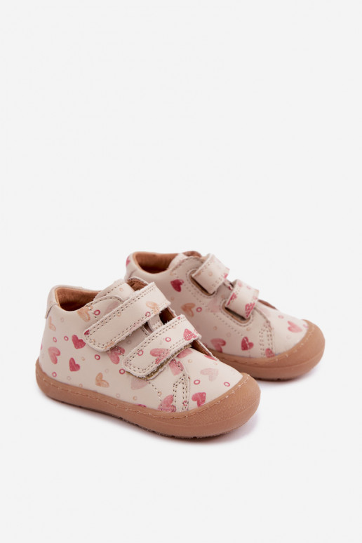 Zapatos de cuero para niños color arena Barefoot Froddo G2130328-64