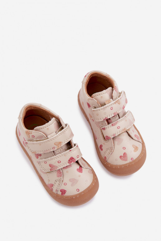 Zapatos de cuero para niños color arena Barefoot Froddo G2130328-64