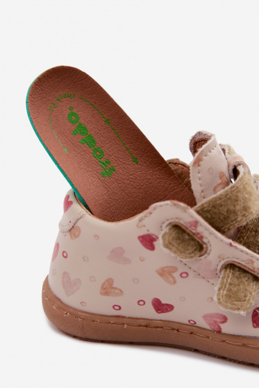Zapatos de cuero para niños color arena Barefoot Froddo G2130328-64