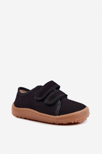 Zapatillas para niños negras Barefoot Froddo Canvas G1700440-19