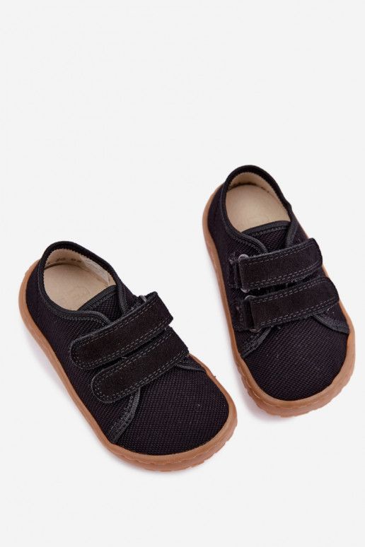Zapatillas para niños negras Barefoot Froddo Canvas G1700440-19