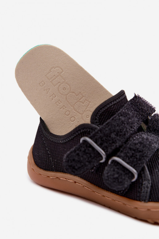 Zapatillas para niños negras Barefoot Froddo Canvas G1700440-19