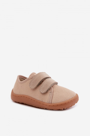Zapatillas para niños color arena Barefoot Froddo Canvas G1700440-22
