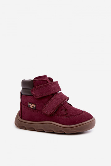 Zapatos de cuero para niños burdeos Barefoot Froddo G2110150-9