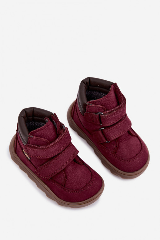 Zapatos de cuero para niños burdeos Barefoot Froddo G2110150-9