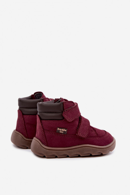 Zapatos de cuero para niños burdeos Barefoot Froddo G2110150-9