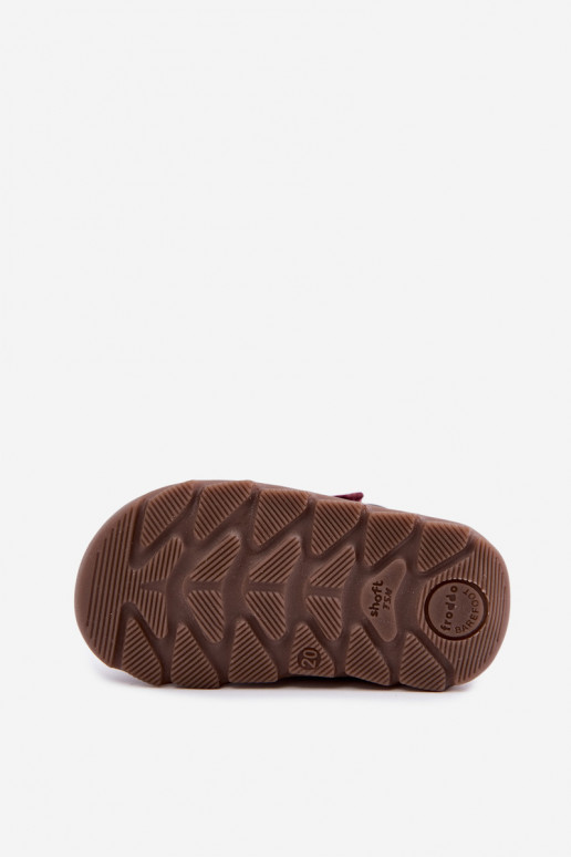 Zapatos de cuero para niños burdeos Barefoot Froddo G2110150-9