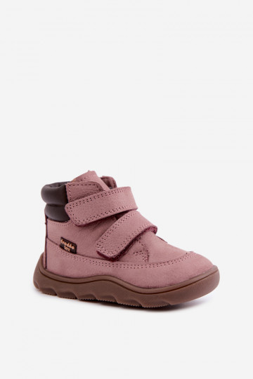 Zapatos de cuero para niños rosas Barefoot Froddo G2110150-5