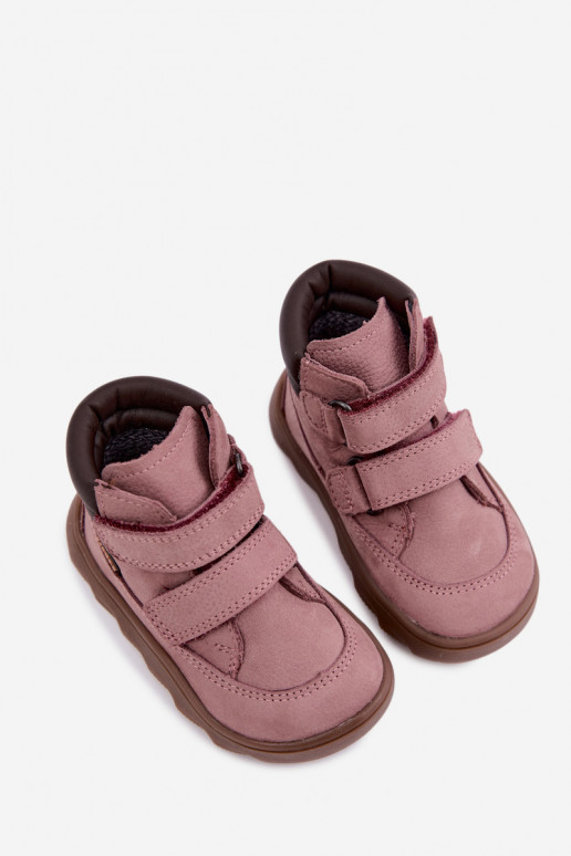 Zapatos de cuero para niños rosas Barefoot Froddo G2110150-5