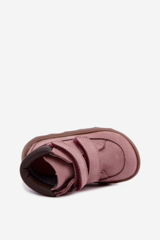 Zapatos de cuero para niños rosas Barefoot Froddo G2110150-5