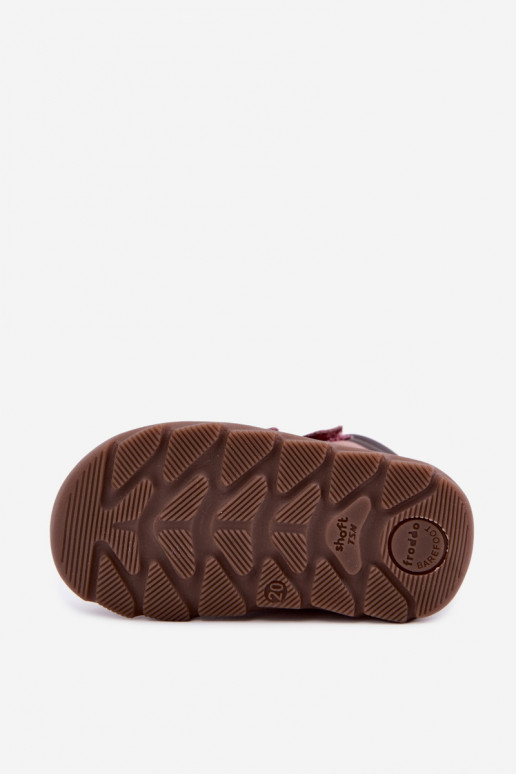 Zapatos de cuero para niños rosas Barefoot Froddo G2110150-5