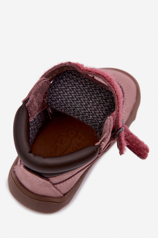 Zapatos de cuero para niños rosas Barefoot Froddo G2110150-5