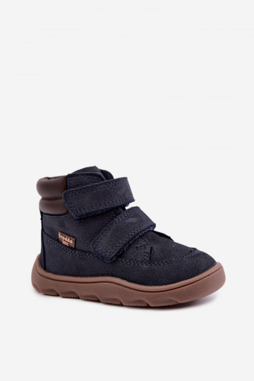 Zapatos de cuero para niños azul oscuro Barefoot Froddo G2110150
