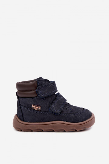 Zapatos de cuero para niños azul oscuro Barefoot Froddo G2110150 2