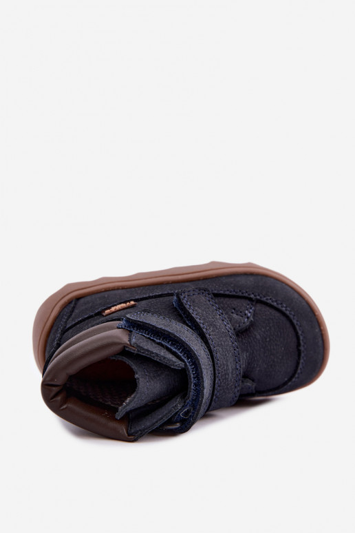Zapatos de cuero para niños azul oscuro Barefoot Froddo G2110150