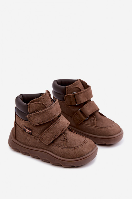 Zapatos de cuero para niños marrones Barefoot Froddo G2110150-13